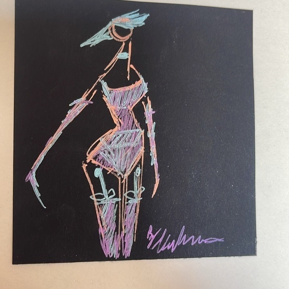 HANDCRAFTED hand made mini sketches by me fashion like sketches NWT - Picture 5 of 12